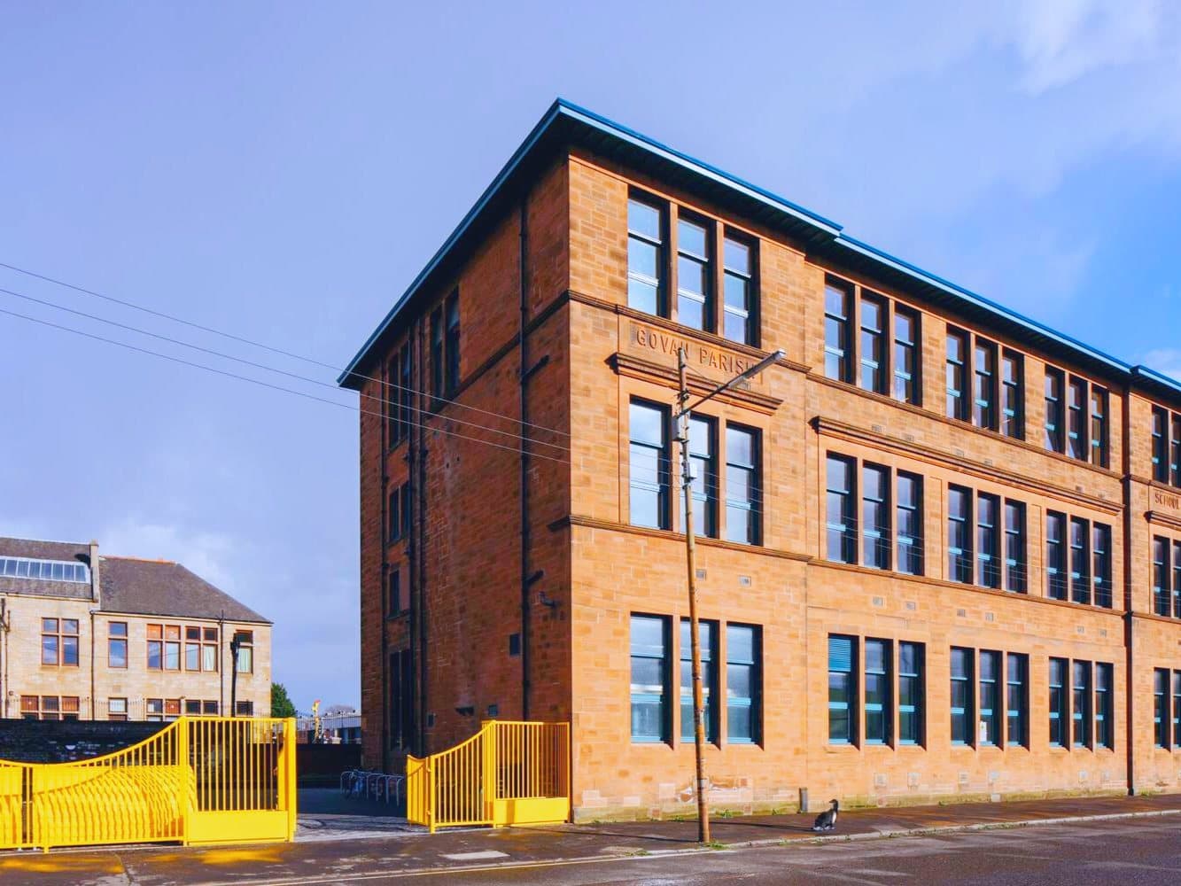 The Kinning Park Complex building in Glasgow, home of Azbukarche school